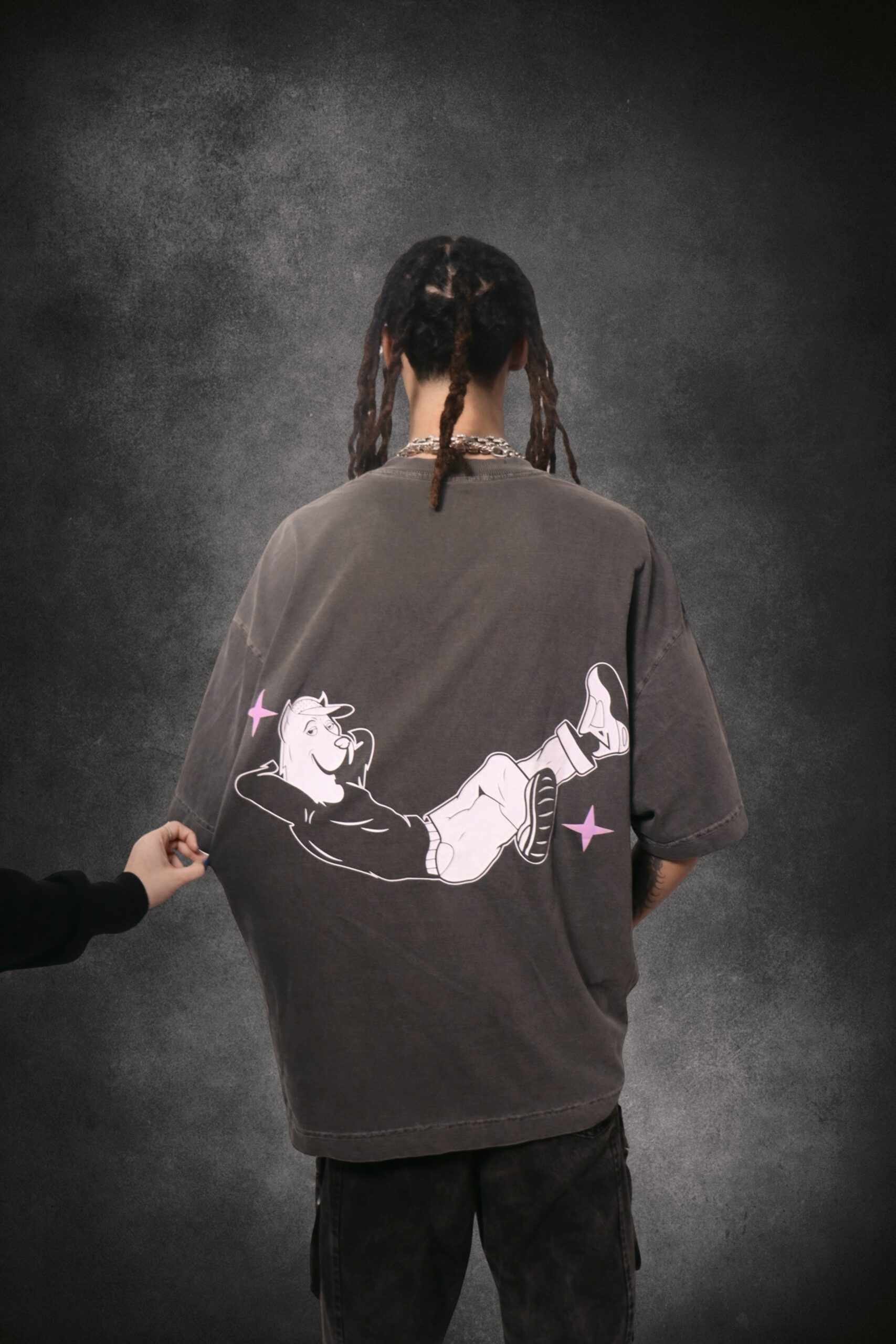 Camisetas pretas estampas SILKS - Vista alternativa