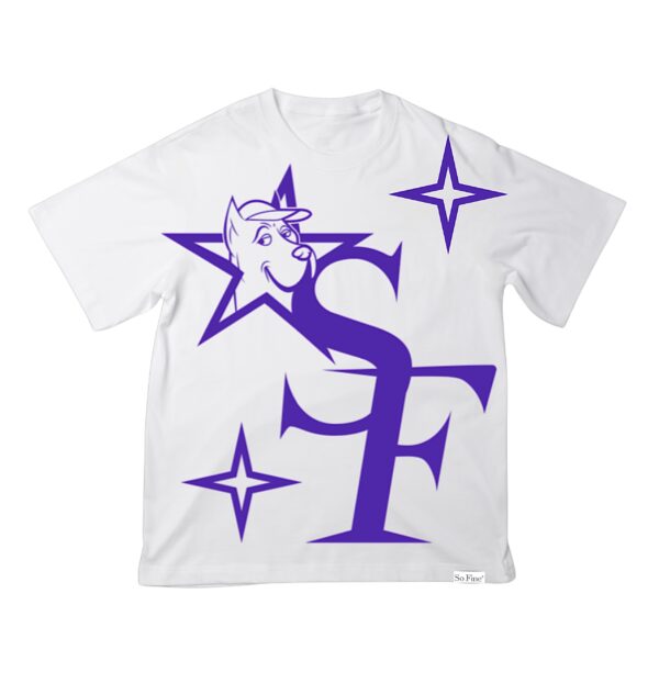 Tee White - Stars Purple