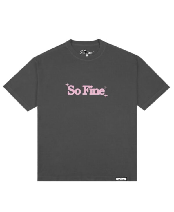 Tee Grey - Pink Puff